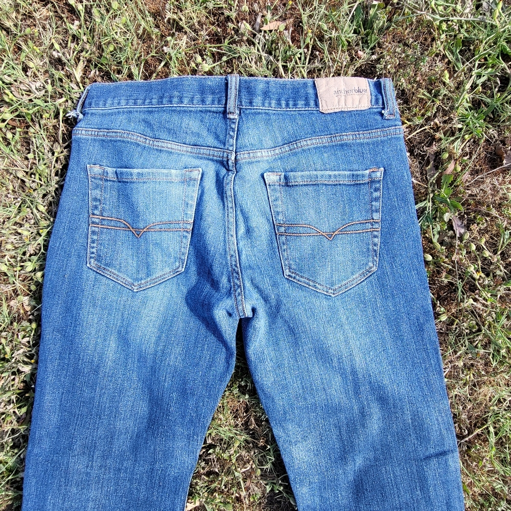 Low Rise Anchor Blue Jeans - Picture 7 of 8